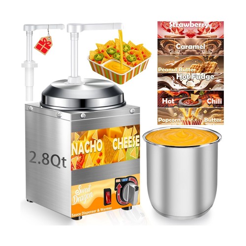 Nacho cheese dispenser with - cheese,