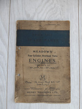 MEADOWS 4 CYLINDER CAR, AUTO, ENGINES SPARE PARTS PRICE LIST VERY OLD 1929 EB EC