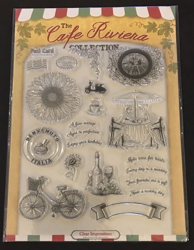Cafe riviera large clear stamp - riviera,