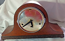 DECO - 1930s Napolean Hat clock converted to a quartz movement nice wooden case.