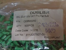 DUBILIER 22uf 50V Miniature Aluminium Electrolytic Capacitor 5x11mm, x50pcs