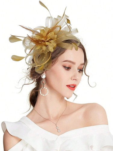 Flower feather hair - feather,