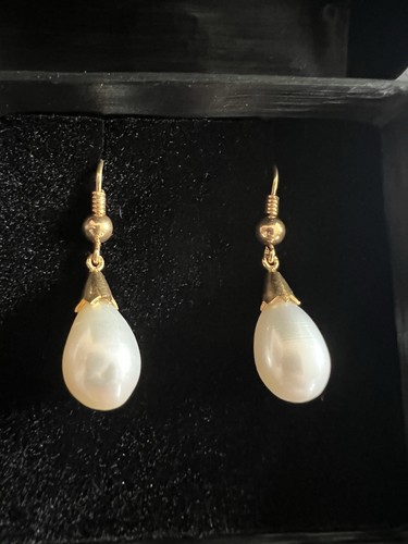 916 gold pearl - 916, earrings
