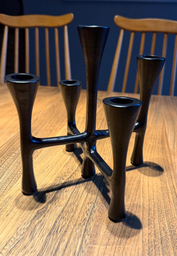 Vintage metal candelabra - metal,