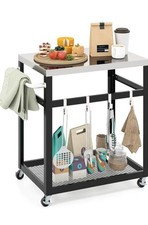 Outdoor BBQ Grill Cart Trolley