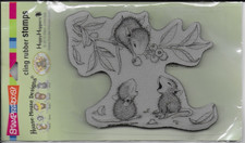 Stampendous Cling Rubber Stamps  House Mouse Designs CHRISTMAS BERRY SHARING