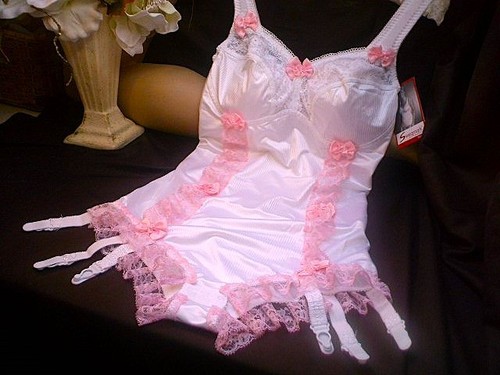 Sissy white all one panty - one,