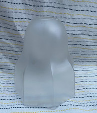 Vintage Antique Frosted Opaque Glass Light / Lampshade Fluted Bell Flower Shape