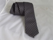 (020) Mens Black Polka  Dots Silk Tie - Classic- 3.3" = 8cm OR Skinny 2.5" = 6cm