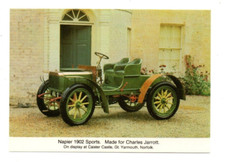Napier 1902 Sports - Vintage Car Postcard