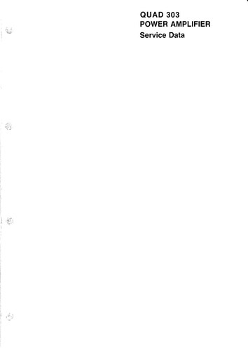 Service manual for quad 303 - service,
