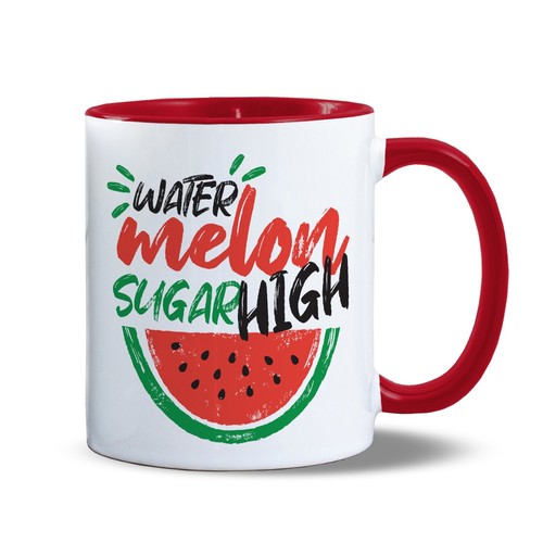 11oz ceramic mug watermelon - mug,