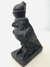 ANCIENT EGYPTIAN Miniature Black Statue for God Horus As Falcon Bird Egypt