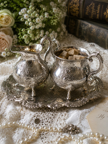 Victorian silver plated cream - victorian,