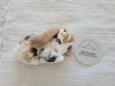 Living Nature Lop Eared Rabbit Bunny Soft Toy Plush Gift Pet Beige White Brown