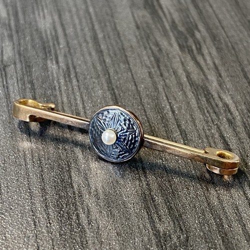 Antique 9ct gold enamel - antique, &