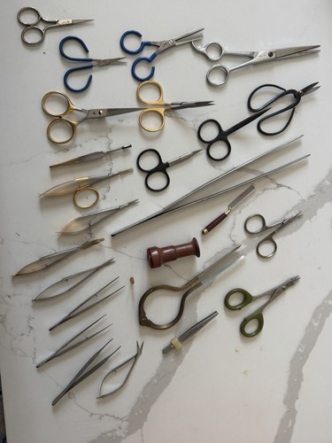 Vintage fly tying - vintage, tools