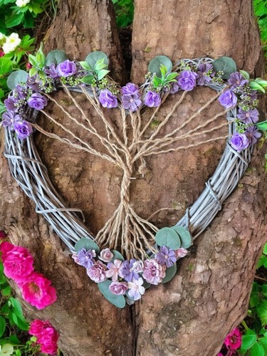 Handmade spring flower wreath - spring,