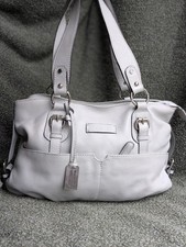 Marta Ponti designer leather grey handbag tote bag shoulder bag