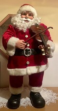 Vintage Animated Santa Father Christmas With Violin - Silent Night Over 80 Cm
