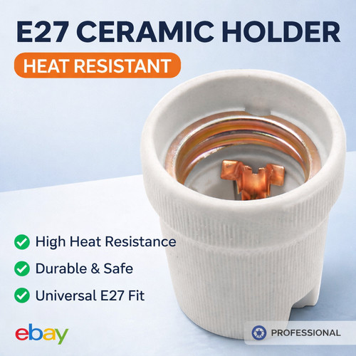 E27 ceramic lamp holder - e27, socket