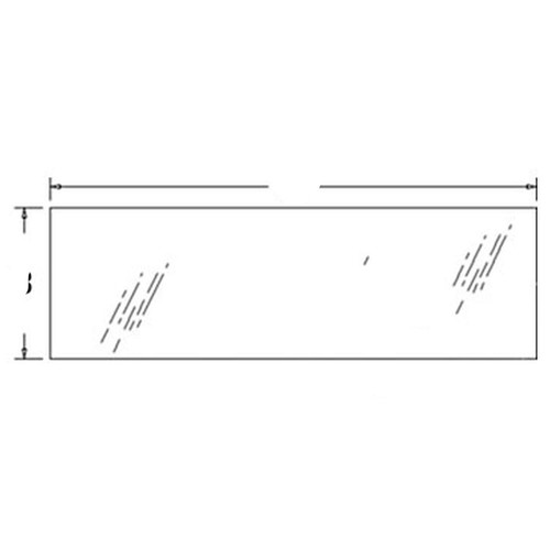 Cab glass rear lower fits - rear,