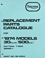 Triumph Daytona  Parts Book T100R Motorcycle 1974 Original Unused Free UK Post