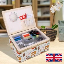 Extra Large Fabric Sewing Craft Box Household Storage Organizer Basket With Lid