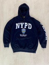 NYPD Mens Hoodie Sz L Navy