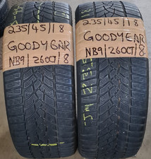 2 x 235 45 18 2354518 GOODYEAR  PART WORN WINTER TYRES