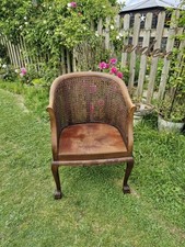 ANTIQUE BERGERE CHAIR ,carved