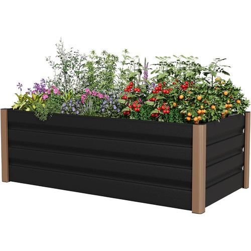 Aluminum raised planter - aluminum, kit