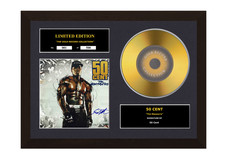 50 Cent Signed Gold Disc Album