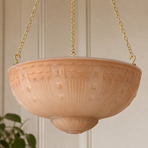 Antique 1930s art deco frosted - art,