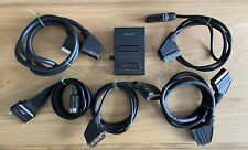 Job Lot Of 5 Scart Leads 21 Pin Plus 2 Way Splitter