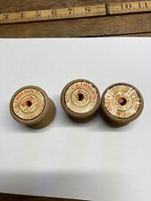 3 Vintage Wooden Industrial Textile Bobbins / Bobbin / Reels