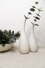 Modern unglazed vases white