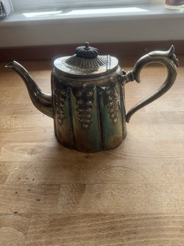 Silver plated teapot antique - silver,