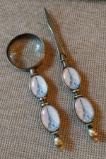 Eiffel Tower Brass Magnifying Glass & Letter Opener Boxed Christiana