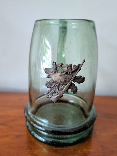 Vintage green glass - vintage, stag