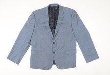 Fellini Men’s Blue 44S Blazer Jacket Notch Lapel Business Wedding
