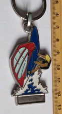 Vintage Retro Keyring Metal  Ocean Sea windsurfing windsurfer board sail 