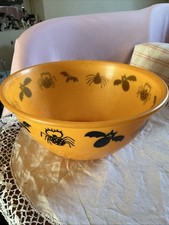 TRICK OR TREAT SWEET BOWL. ORANGE WITH CREEPY CRAWLIES PATTERNED BOWL