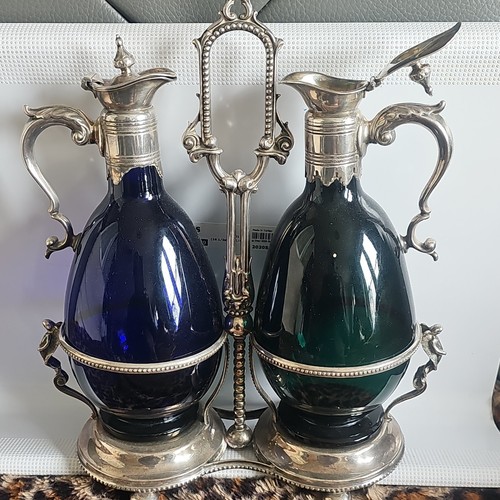 Antique cruet set cobalt - antique, blue