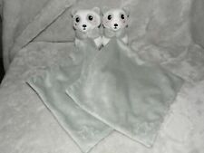 Wilko panda comforter soft toy TWO grey blankie teddy bear