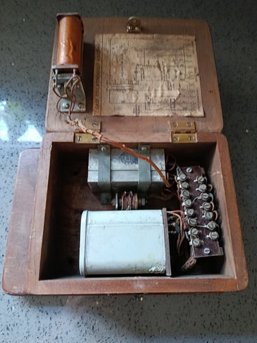 Vintage case coil condenser - case,