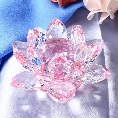 Crystal lotus flower ornament - flower,