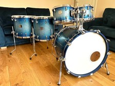 Yamaha Maple Custom Absolute Drum kit Blue Sparkle Sunburst Lacquer MIJ 