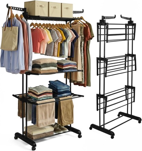 Tier foldable clothes airer - clothes,