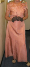 ORIGINAL VINTAGE 1930S 1940S DRESS TAFFETA EVENING or USE AS PATTERN